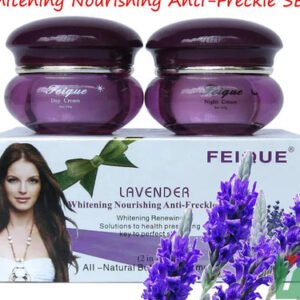 Ensemble nourrissant anti-taches de rousseur blanchissant à la lavande