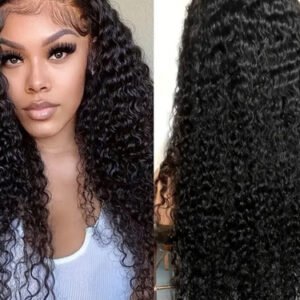 Perruque en cheveux bouclés