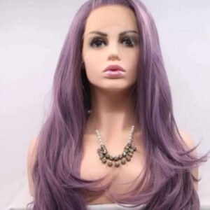 Perruque violette longue