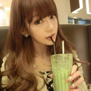 Boisson verte au lait